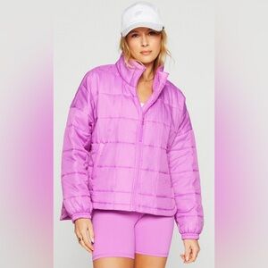 Fabletics Pink Puffer Jacket